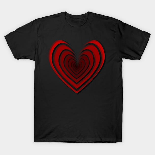 Rosy Heart (Glitch Red) T-Shirt by IgorAndMore
